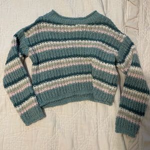 Blue striped sweater xs